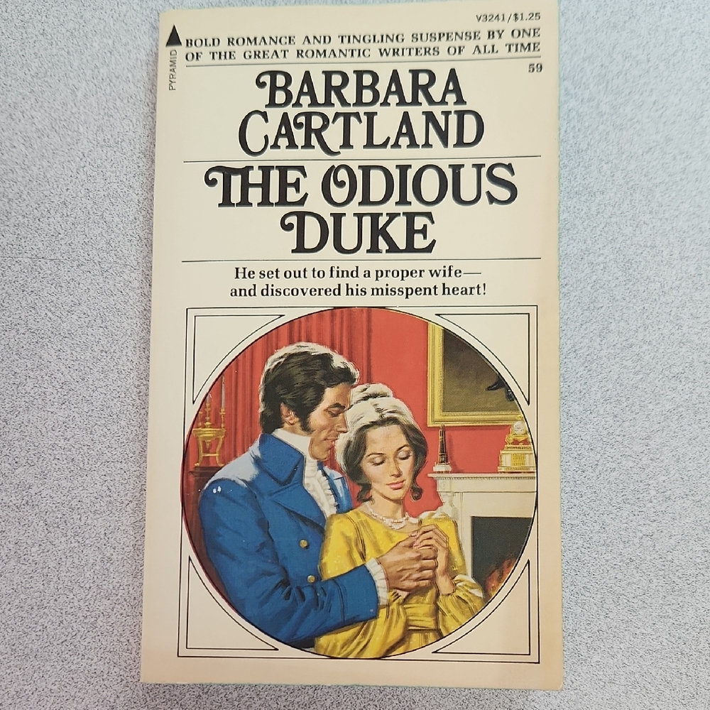 The Odious Duke by Barbara Cartland 1974 Vintage Paperback #59